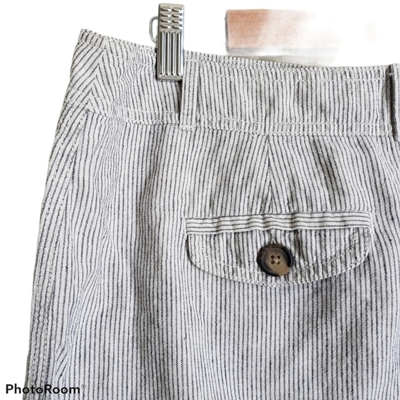 Ann Taylor Loft grey striped a-line skirt size 2 - Picture 6 of 9